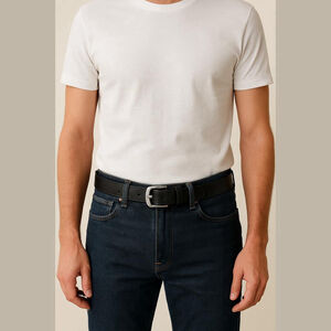 Calvin Klein Black Leather Belt Extra Large